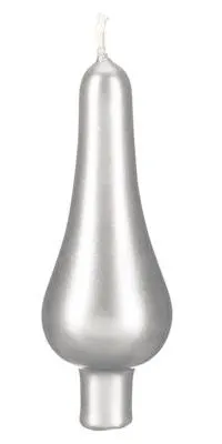 Produktbild von Pariser Lichte Baumkerzen Silber 90 x Ø 30 mm, 10 Stück
