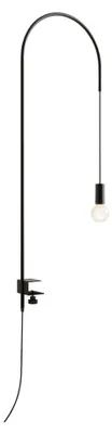 Immagine prodotto di Zafferano - Lampada da Tavolo Filo con morsetto, Orientabile 200°, H152 cm, Metallo Verniciato Lampadina E27 max 60W inclusa - Nera