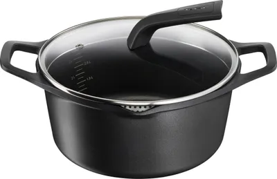 Zdjęcie produktu dla Tefal E24946, Okrągły, Czarny, Odlane aluminium, Tytan, 8 os., Ceramika, Gaz, Halogen, Indukcja, Płyta jednolita