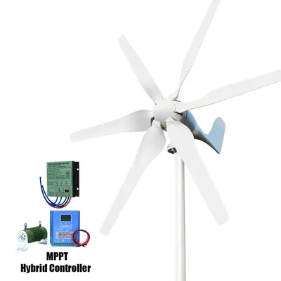 Immagine prodotto di Turbina eolica da 3000W - Generatore eolico verticale - Turbina eolica - Generatore di energia - Sistema di energia eolica
