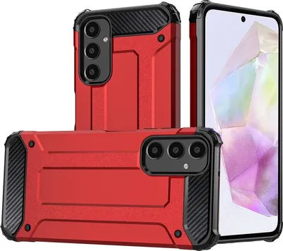 Produktbild von Mobigear Outdoor  Samsung Galaxy A16 Hülle Hardcase Backcover Stoßfest - Rot