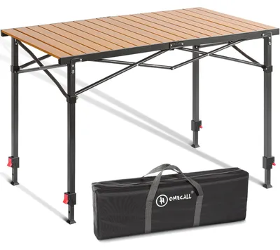 Produktbild von Höhenverstellbarer Campingtisch klappbar – Aluminium Gartentisch 120 × 70 cm mit Tragetasche