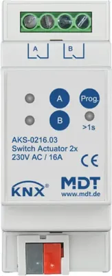 Image de MDT KNX Actionneur de commutation C-Load double 16 A REG, 1 pièce.