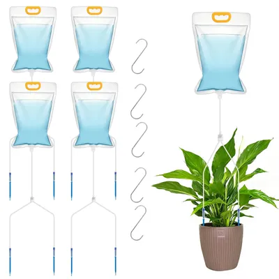 Tropfbewässerungsbeutel 5er-Set, 3,5 l, automatisch, einstellbar