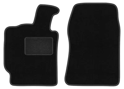 Produktbild von Velours-Fußmatten Vorne passend für Lancia Thesis (Limousine, Bj. 2001-2009) –  schwarz, passgenau, mit Befestigungen set 2 Stk. - STANDARD