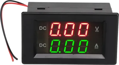 Image de Voltmètre numérique,Voltmètre numérique à LED,Voltmètre à courant DC,Voltmètre à affichage,Voltmètre à double affichage,Voltmètre à affichage de la tension et du courant