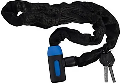 Image de Chaîne antivol 6 acier 900 x 6 mm noir / bleu 3 pièces