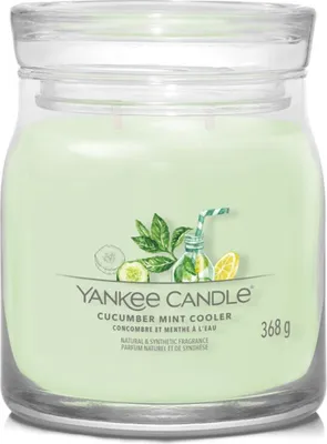 Produktbild von Yankee Candle Cucumber Mint Cooler, Zylinder, Grün, Gurke, Zitrone, Minze, 50 h, 1 Stück(e)