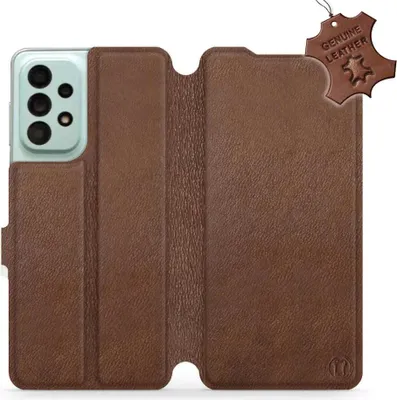 Produktbild von Echtleder Handyhülle für Galaxy A33 5G, Mobiwear Leather, Braun
