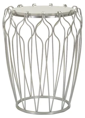Produktbild von Mauro Ferretti Beistelltisch Hook, Durchmesser 47,5 x 61,5 cm, silberfarben