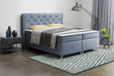 Zdjęcie produktu dla Łóżko kontynentalne BOSTON – styl, komfort i funkcjonalność - materiał Manila - 160x200cm