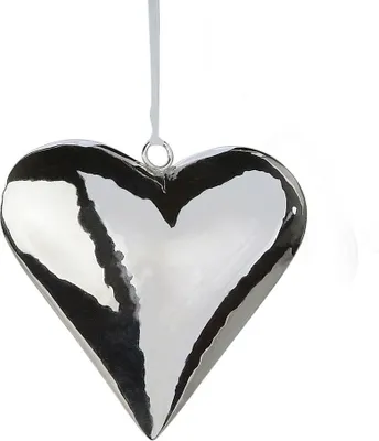 Produktbild von Deko Herz zum Hängen, 15 cm, silber