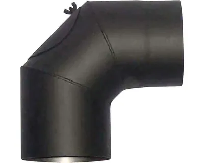Obrázek produktu pro Koleno kouřové 160/90 mm s otvorem černé silnostěnné