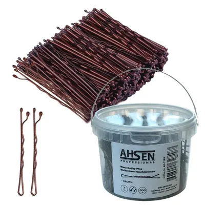 Produktbild von AP Haarklammern Gewellt Braun 7cm Hair Pins Haarnadeln