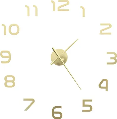 Produktbild von vidaXL 3D-Wanduhr Modernes Design 100 cm XXL Golden