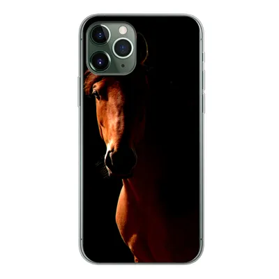 Produktbild von MuchoWow® Handyhülle Schutzhülle Hülle für iPhone 11 Pro Pferd - Licht - Porträt Silikon Softcase Handy Hülle - Handy