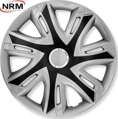 Produktbild von NRM Radkappen SUPERNORVA BICOLOR, Schwarz/Silber 16" Zoll. (4 x Universal Radzierblenden/Radkappen)