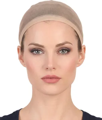 Produktbild von 2 Perücken Unterziehhauben beige schwarz - Einheitsgröße