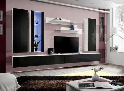 Produktbild von Wohnzimmer Set 7 tlg Luxus Wohnwand Modern Designer Wandschrank Neu TV Ständer