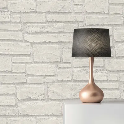 Produktbild von TADESSI | Tapete Steinoptik Vicco | M1-No.847 | Vliestapete | Weiß | Grau | Steintapete | Wohnzimmer | Schlafzimmer | Küche