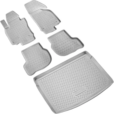 Produktbild von Fußmatten & Kofferraumwanne Set passend für  VW Golf 5 Schrägheck | 1K1 | 2003-2008 | mit Notrad