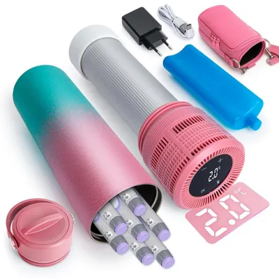 Immagine prodotto di Contenitore refrigerante elettrico per insulina, da 2 a 20°C, con indicatore di temperatura e batteria refrigerante, ideale per i viaggi