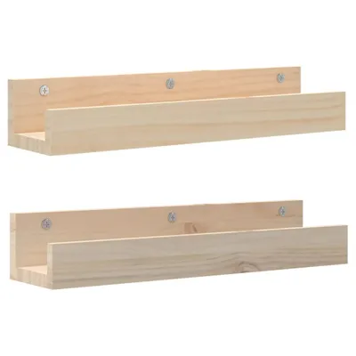 Produktbild von vidaXL Wandregale 2 Stk. 50x12x9 cm Massivholz Kiefer