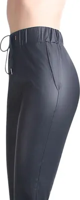 Produktbild von topschuhe24 2674 Damen Bundhose Leder-Optik, Farbe:Schwarz, Größe:M/L