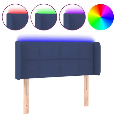Produktbild von vidaXL LED Kopfteil Blau 103x16x78/88 cm Stoff