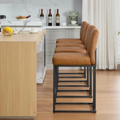 Produktbild von Set aus 2 modernen Hocker – Barbarthecke – Barhocker – Küchenhocker – Thekenhocker – 60,96 cm hoch
