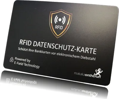 Produktbild von RFID NFC Blocker Karte - Schützt Ihre Bankkarten vor elektronischem Datendiebstahl (schwarz)