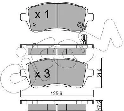 Produktbild von CIFAM Bremsbeläge Satz Vorne Bremsklötze für FORD Fiesta Mk6 Schrägheck (JA8, JR8) 822-793-0