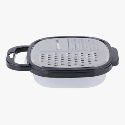 Image de Alpina Râpe 3-en-1 avec bac et couvercle 25 x 19,5 x 6,5 cm