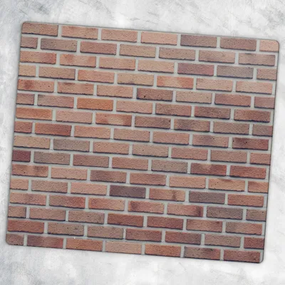 Produktbild von Glas-Herdabdeckplatten Glaskeramikkochfeld-Abdeckung Spritzschutz Glas 60 cm x 52 cm - Brown Mauer Ziegel