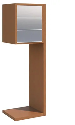 Produktbild von Briefkastenanlage Hermes for Three in Rost mit Edelstahlklappe