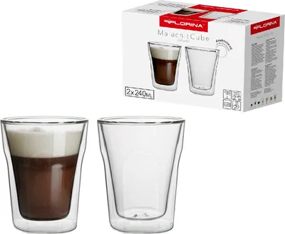 Produktbild von Malachit Würfel Florina doppelwandige Thermogläser 240ml