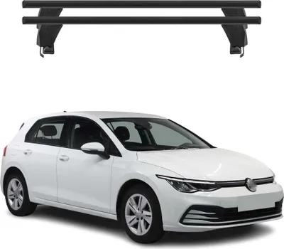 Produktbild von Menabo Dachträger Grundtäger für VW Golf 2019-2025 50kg Aluminium Schwarz 2 tlg