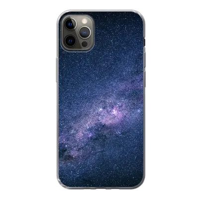 Produktbild von MuchoWow® Handyhülle Schutzhülle Hülle für iPhone 12 Pro Max Galaxie - Sterne - Weltraum - Jungen - Mädchen - Kinder Silikon Softcase Handy Hülle - Hartschale