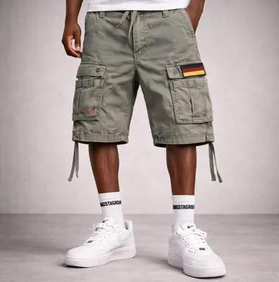 Obrázek produktu pro Pánské kraťasy Surplus Airborn Vintage Shorts Olive Flag - 4XL