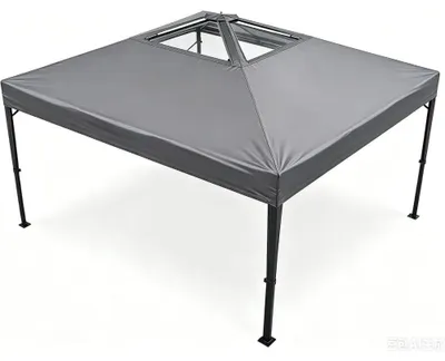 Zdjęcie produktu dla Pawilon rozkładany - Szybki, automatyczny montaż - Wodoodporny materiał Oxford 600D - Wentylowany dach z ochroną UV - Konstrukcja z aluminium - Dla 5-8 osób - Kolor: szary