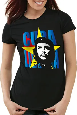 Produktbild von style3 Cuba Liberta Damen T-Shirt kuba Revolution, Farbe:Schwarz, Größe:2XL