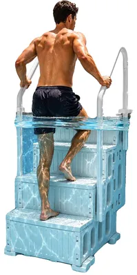 Zdjęcie produktu dla Plastikowa drabinka basenowa VEVOR, nośność 180kg, drabinka basenowa do basenów naziemnych 122-137cm, taras, dom, wewnątrz, na zewnątrz, biała