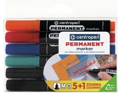 Produktbild von Sada permanentných popisovačov Centropen 8566/5+1