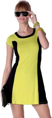 Immagine prodotto di Mini abito estivo da donna; giallo S/M