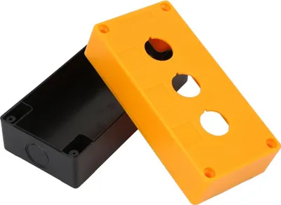 Image de Boîte d'interrupteurs, boîte d'interrupteurs à boutons, boîte de contrôle à boutons, boîte de contrôle à interrupteurs, boîte d'interrupteurs à trois trous, boîte d'interrupteurs de 22 mm, boîte de protection à boutons