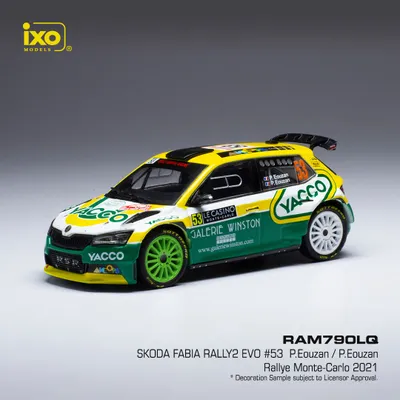 Obrázek produktu pro Škoda Fabia Rally 2 EVO No.53 P.Eouzan/P.Eouzan Rally Monte Carlo 2021- IXO 1:43