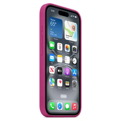 Immagine prodotto di Custodia in silicone per Apple iPhone 16 con MagSafe – Fucsia, Custodia, Apple, iPhone 16, 15,5 cm (6,1"), Fucsia