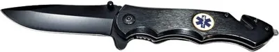 Produktbild von Klappbares Rettungstaschenmesser - Kandar Schwarz 21,5 cm