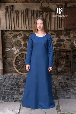Produktbild von Mittelalter Kleid Typ Unterkleid Freya Waidblau XXL