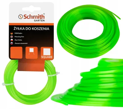 Produktbild von Schmith Premium Trimmerfaden 2,0 mm x 15m Vierkant | Professional Mähfaden für Rasentrimmer & Motorsense | Robuste Trimmerschnur Nylonfaden Ersatzfaden Rasentrimmer Zubehör